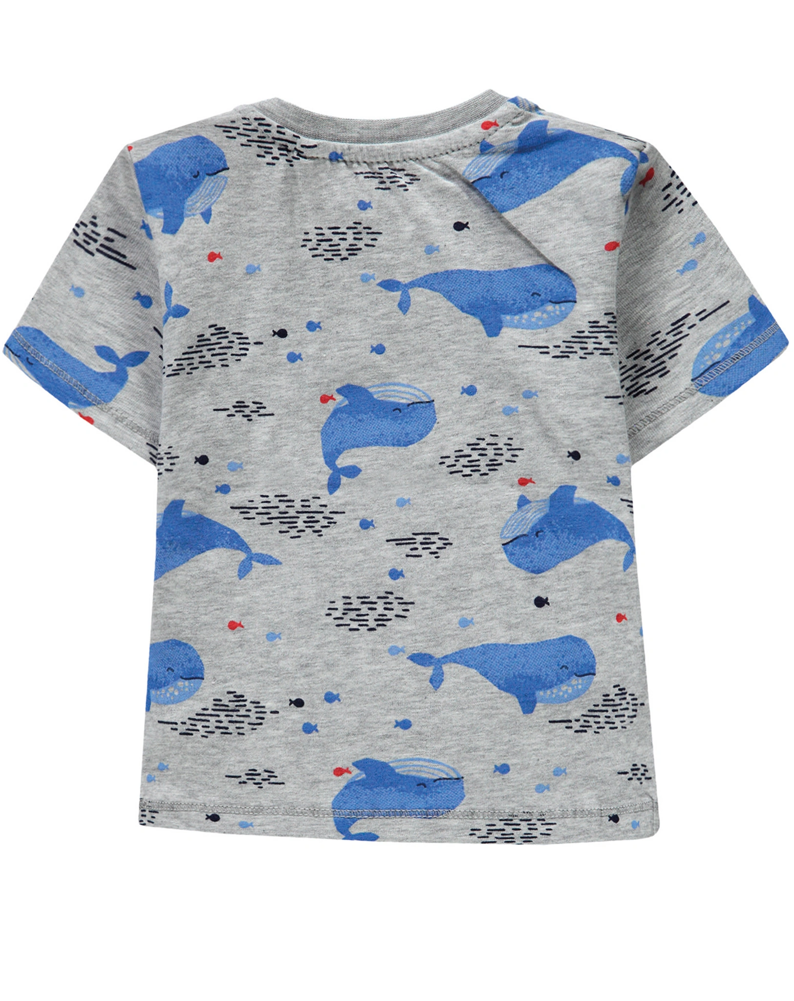 T-Shirt WHALE ALLOVER in grau
