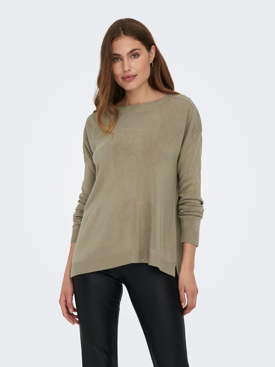 ONLAMALIA Strickpullover Weathered Teak