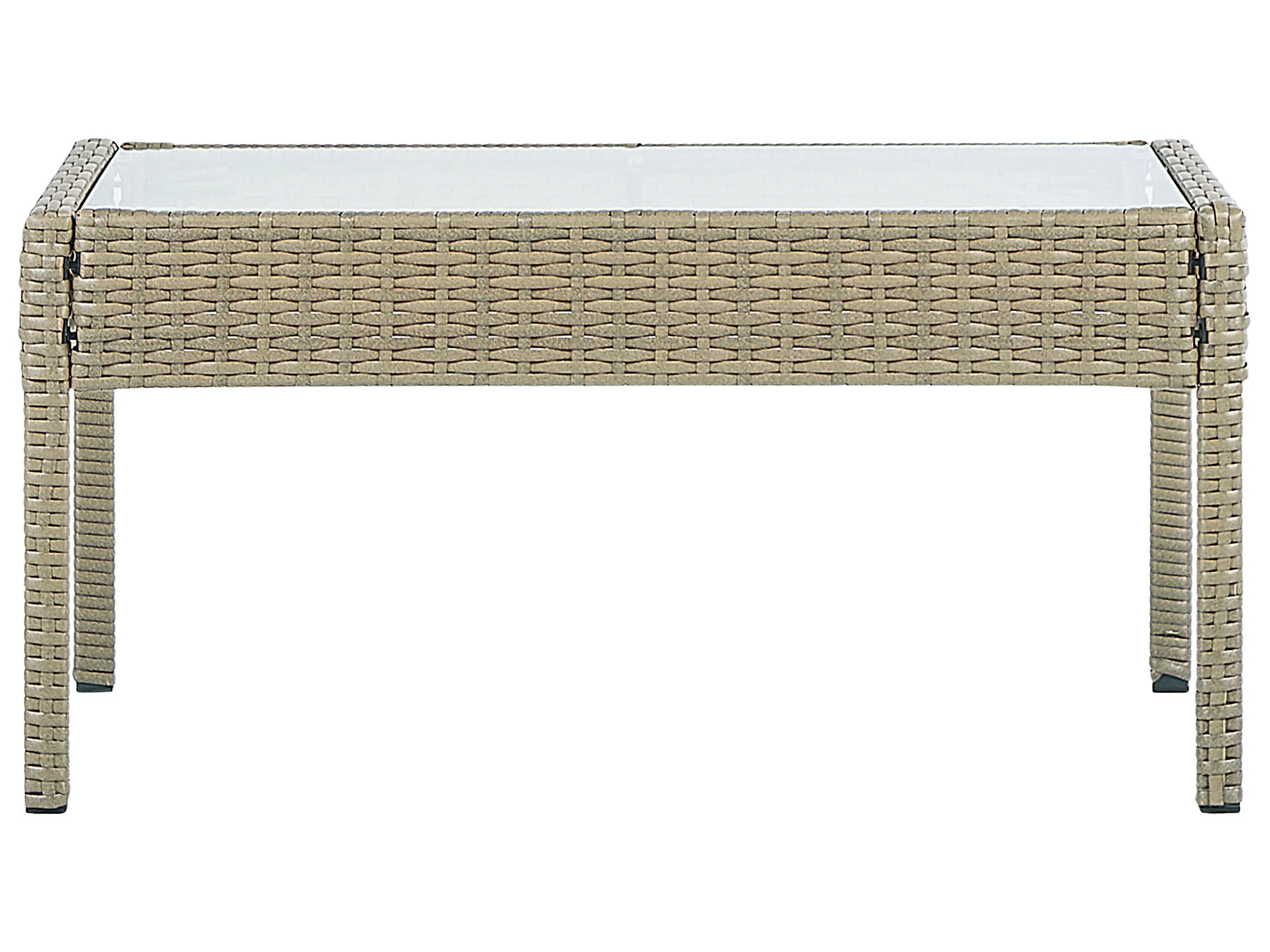 Loungeset 4-zits rotan lichtbruin/cremewit MARSALA