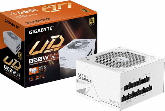 Gigabyte UD850GM PG5 ICE 850W strømforsyning (hvid)