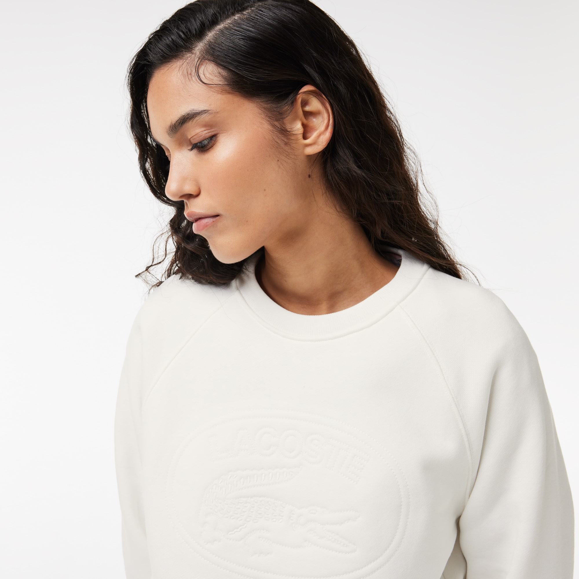 Sweatshirt Jogger relaxed fit avec broderie signature Sweatshirts - Blanc - Lacoste - Femme