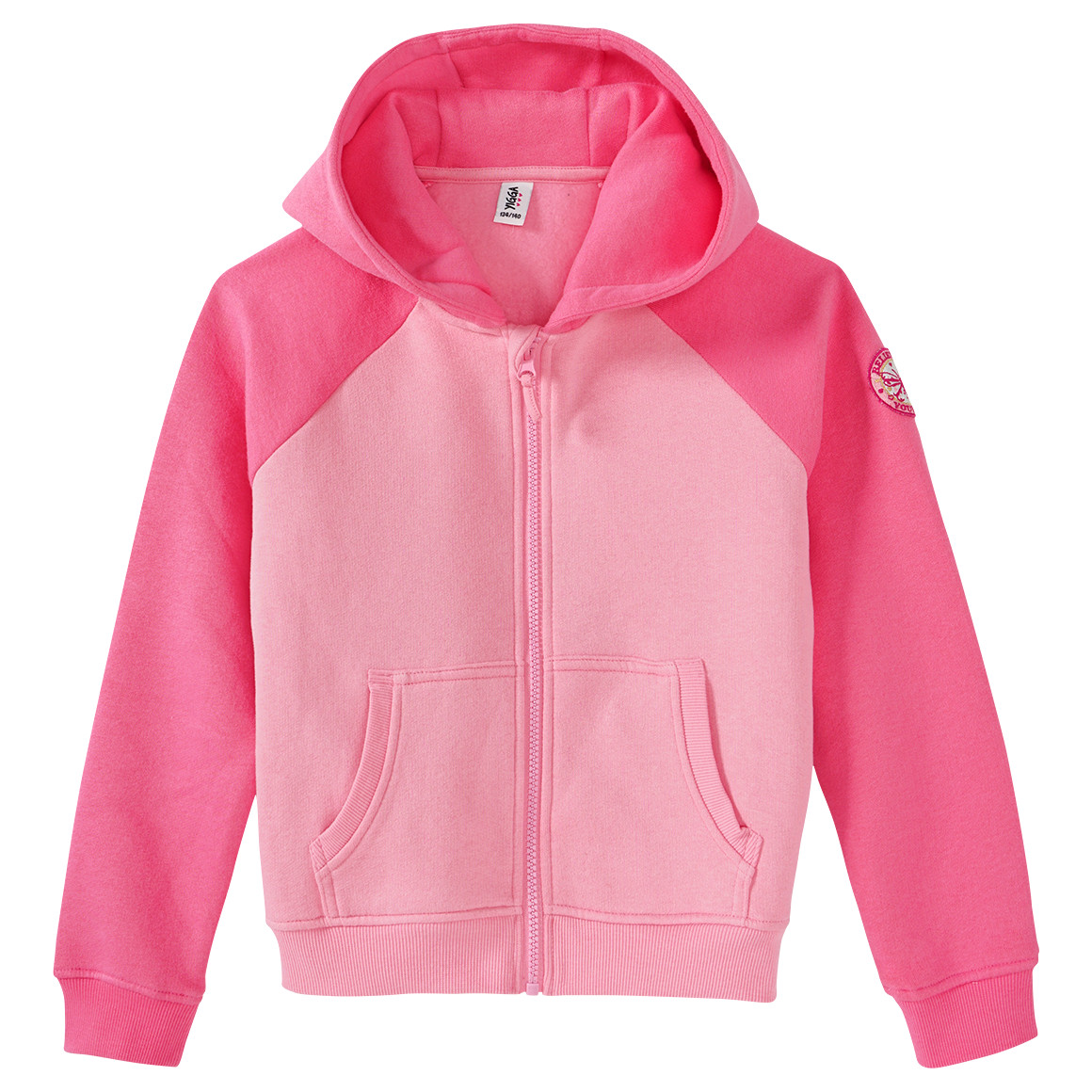 Yigga Mädchen Sweatjacke mit Kapuze pink / rosa