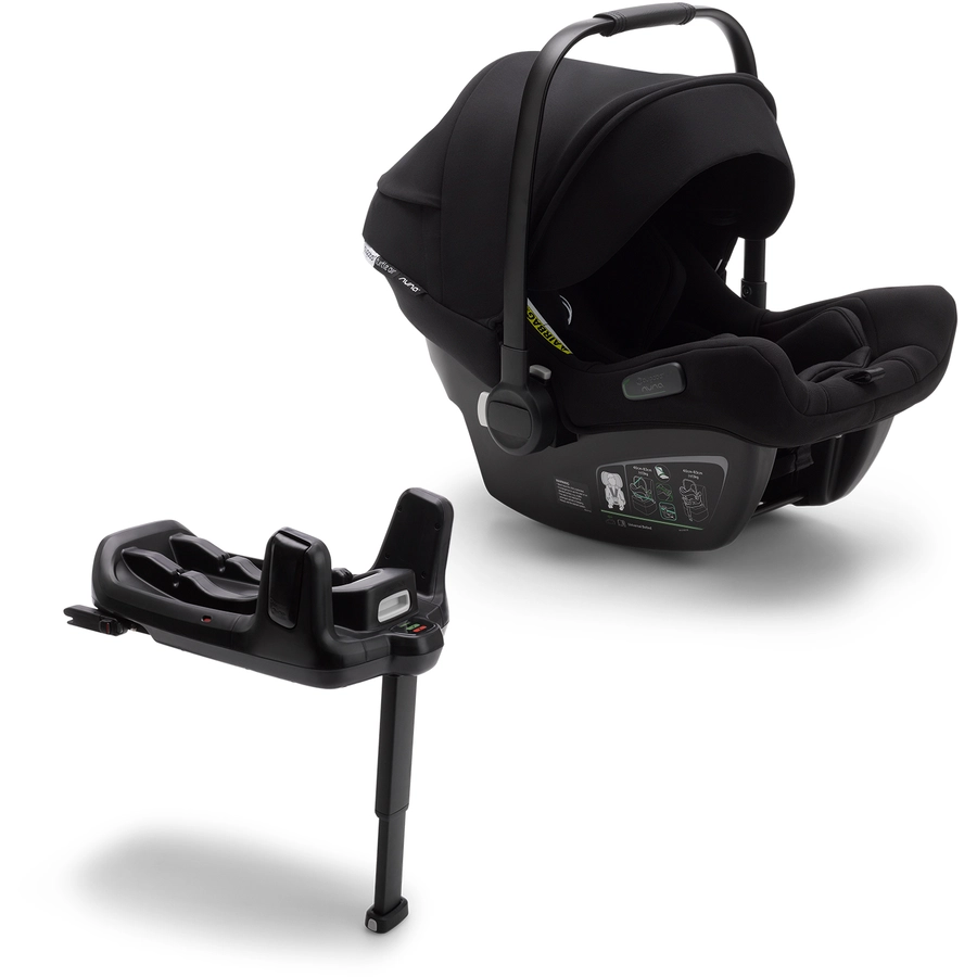 bugaboo Babyschale Turtle Air by Nuna Black mit Basisstation Wingbase Kollektion 2023