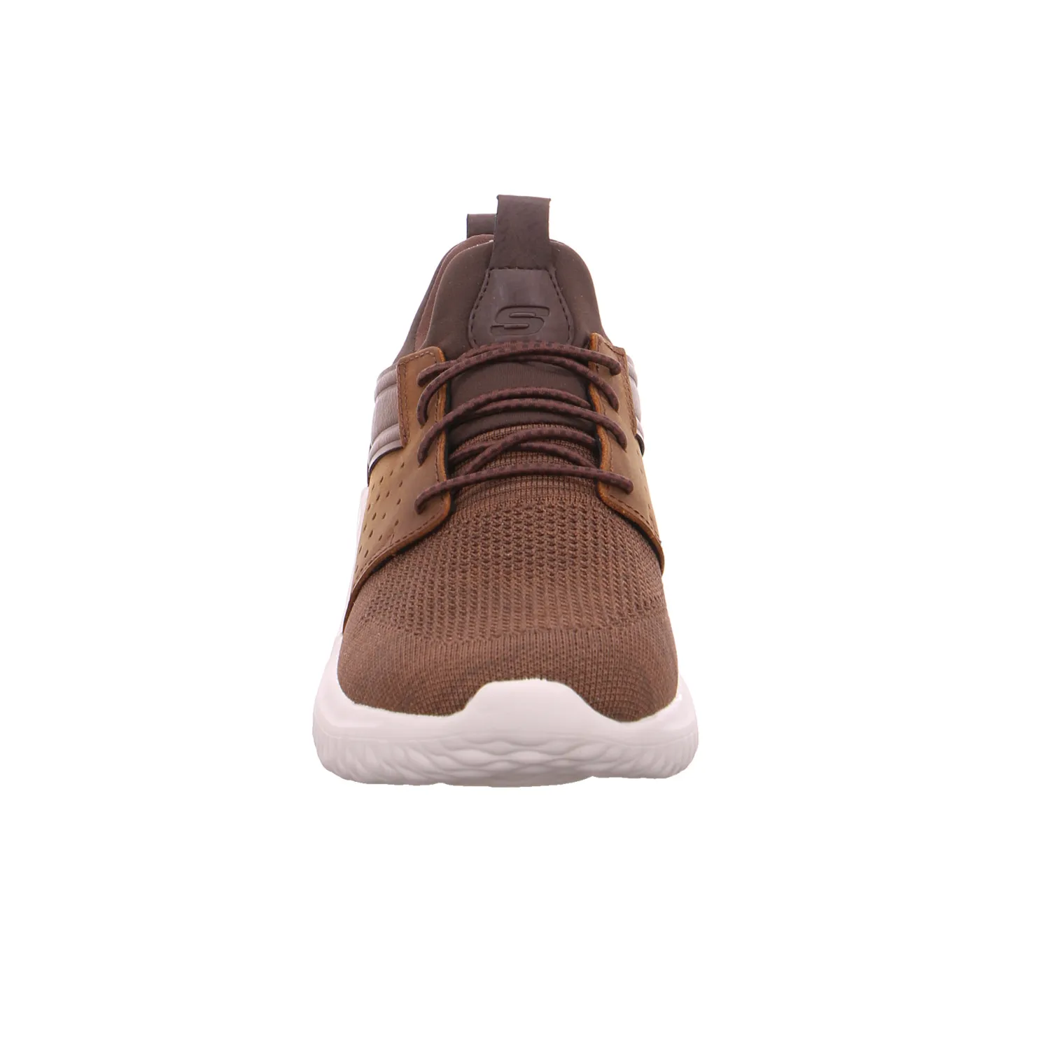 SKECHERS Halbschuhe Sneaker Stoff Braun Lederimitat