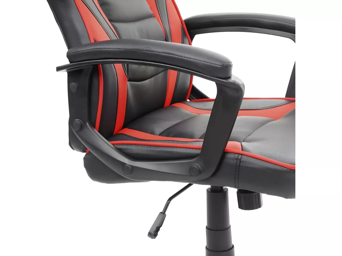 Chaise de bureau MCW-F59, noir/rouge