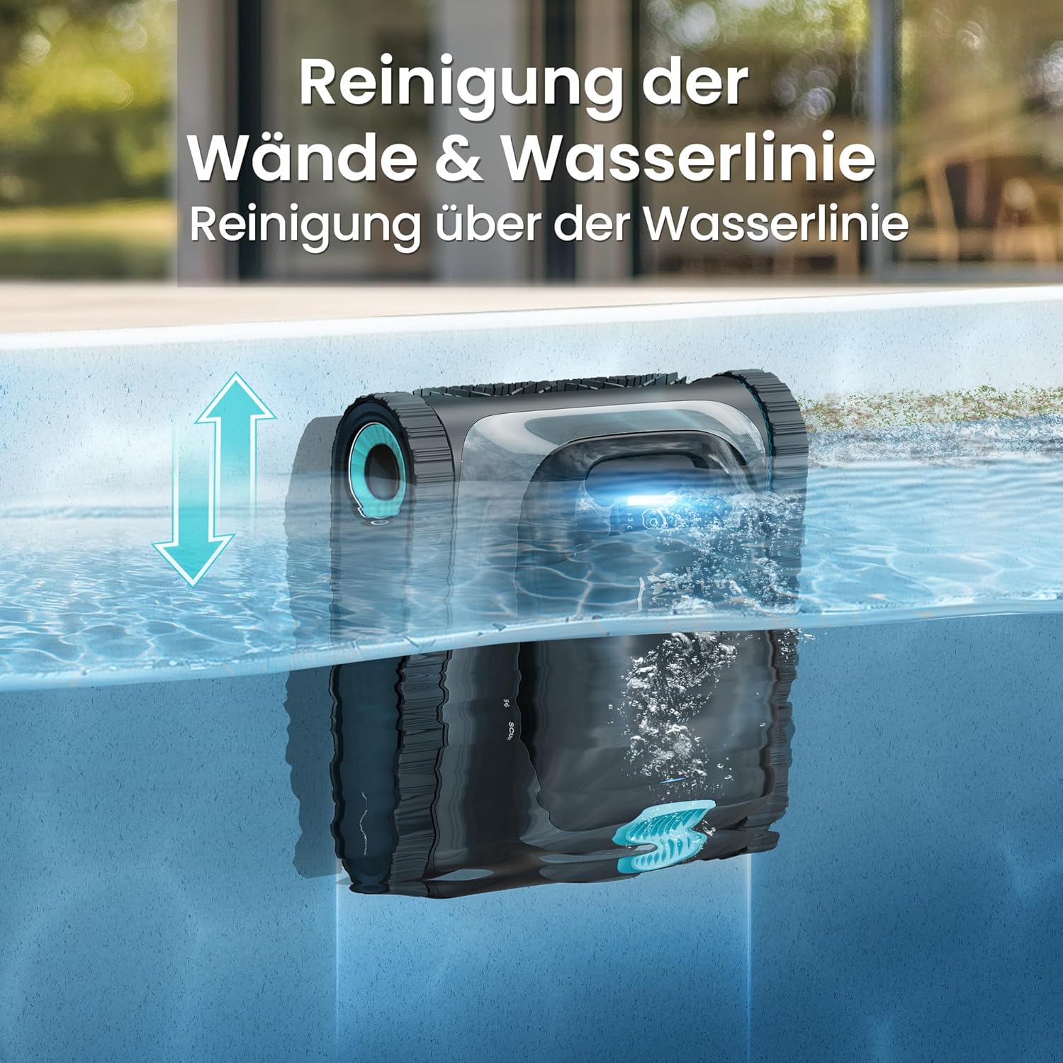 AIPER Scuba S1 APP Upgrade Poolroboter Akku, 180 Min Laufzeit, Ultrafeinfiltration, Pool Bodensauger mit Wand- & Wasserlinienreinigung, App-Steuerung & OTA-Updates, Poolsauger für Pools bis zu 150㎡