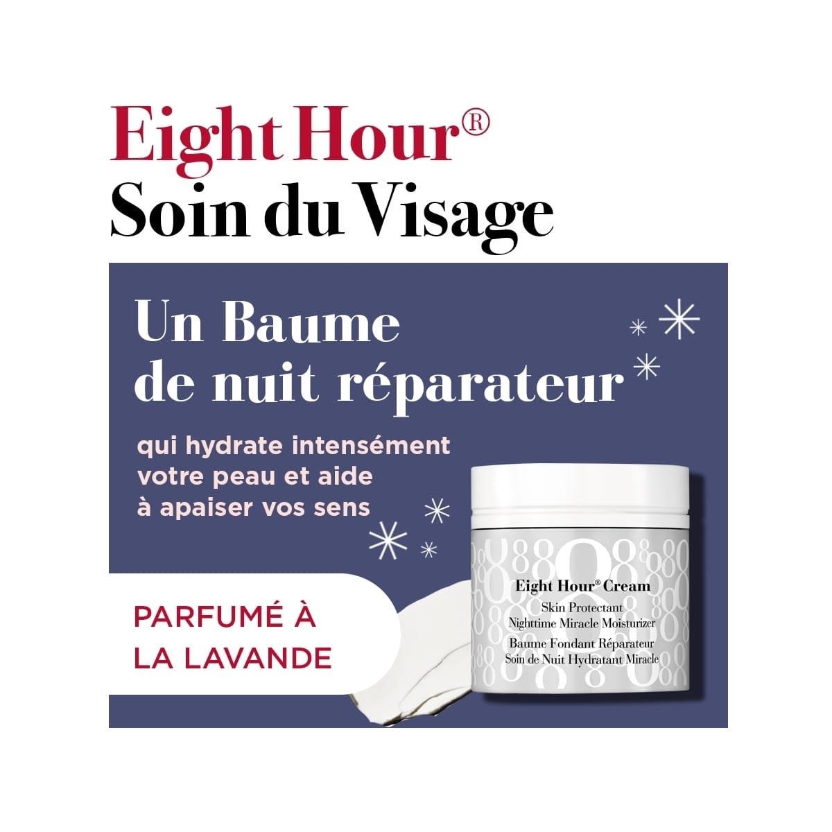 Elizabeth Arden Eight® Hour Cream Baume Fondant Réparateur Soin de Nuit Hydratant Miracle