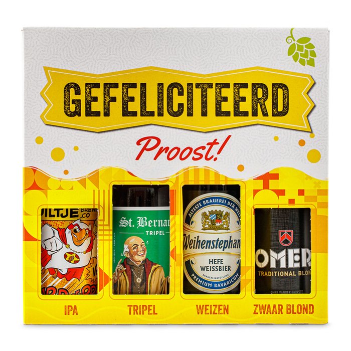 Gefeliciteerd | Bierpakket | 4 x 33 cl