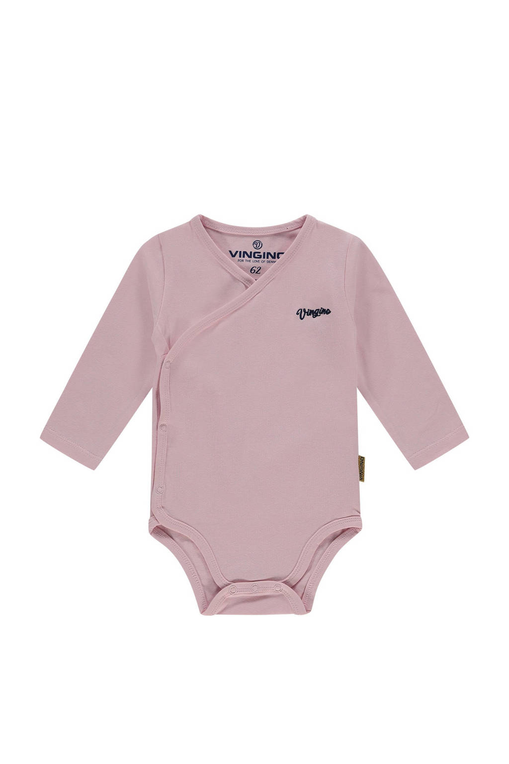 Vingino baby overslag romper Pia roze