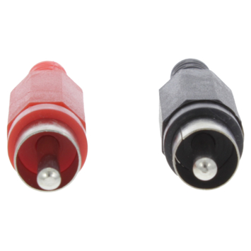 Q-Link tulp stekker male 4x rood 4x zwart 8 stuks