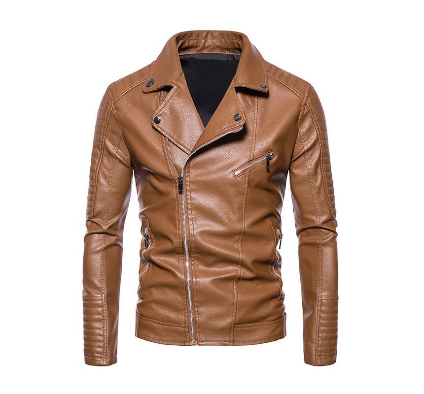 Dandyluxe - Bikerjack met rits van imitatieleer