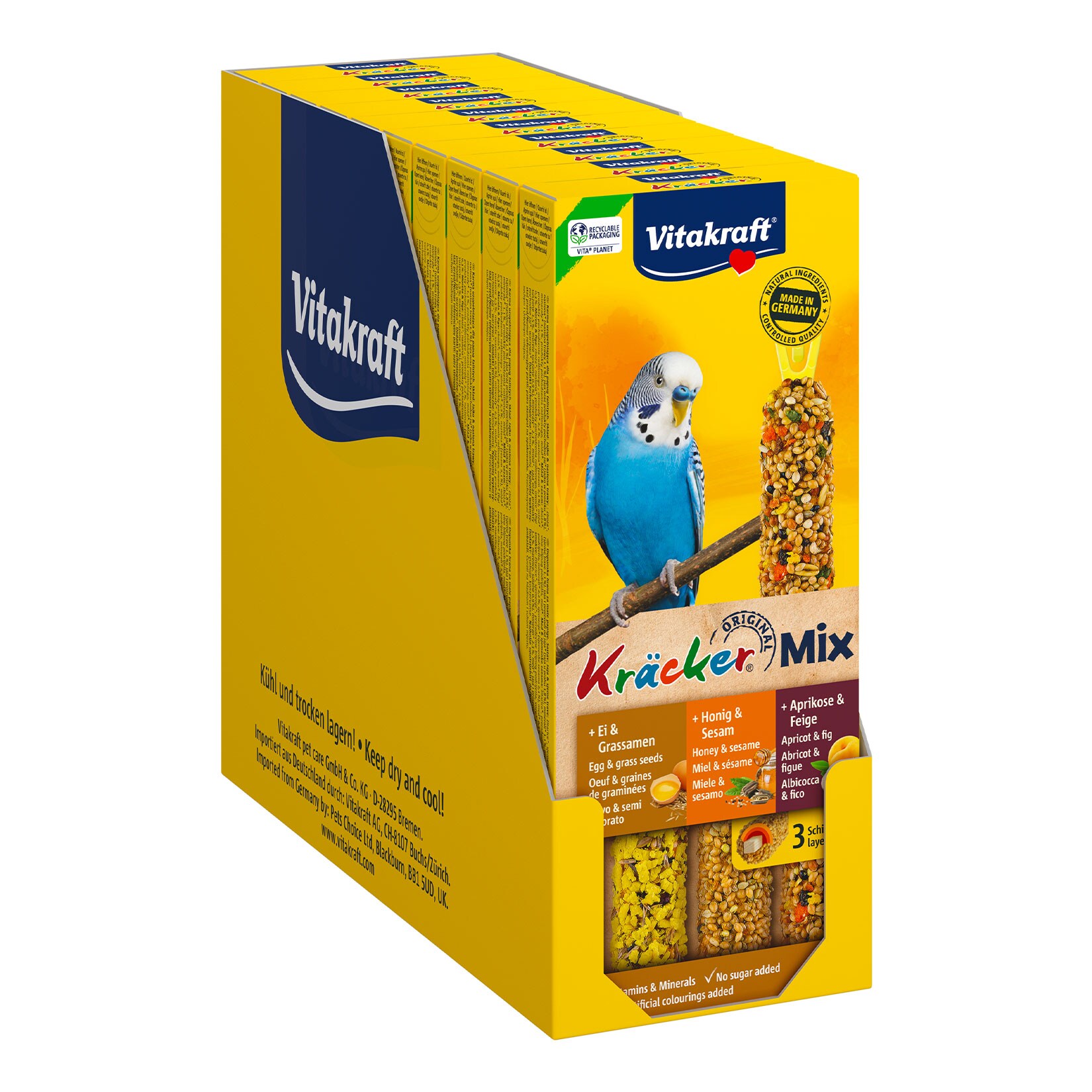 Vitakraft Wellensittich Kräcker Mix 80g, 10er Pack