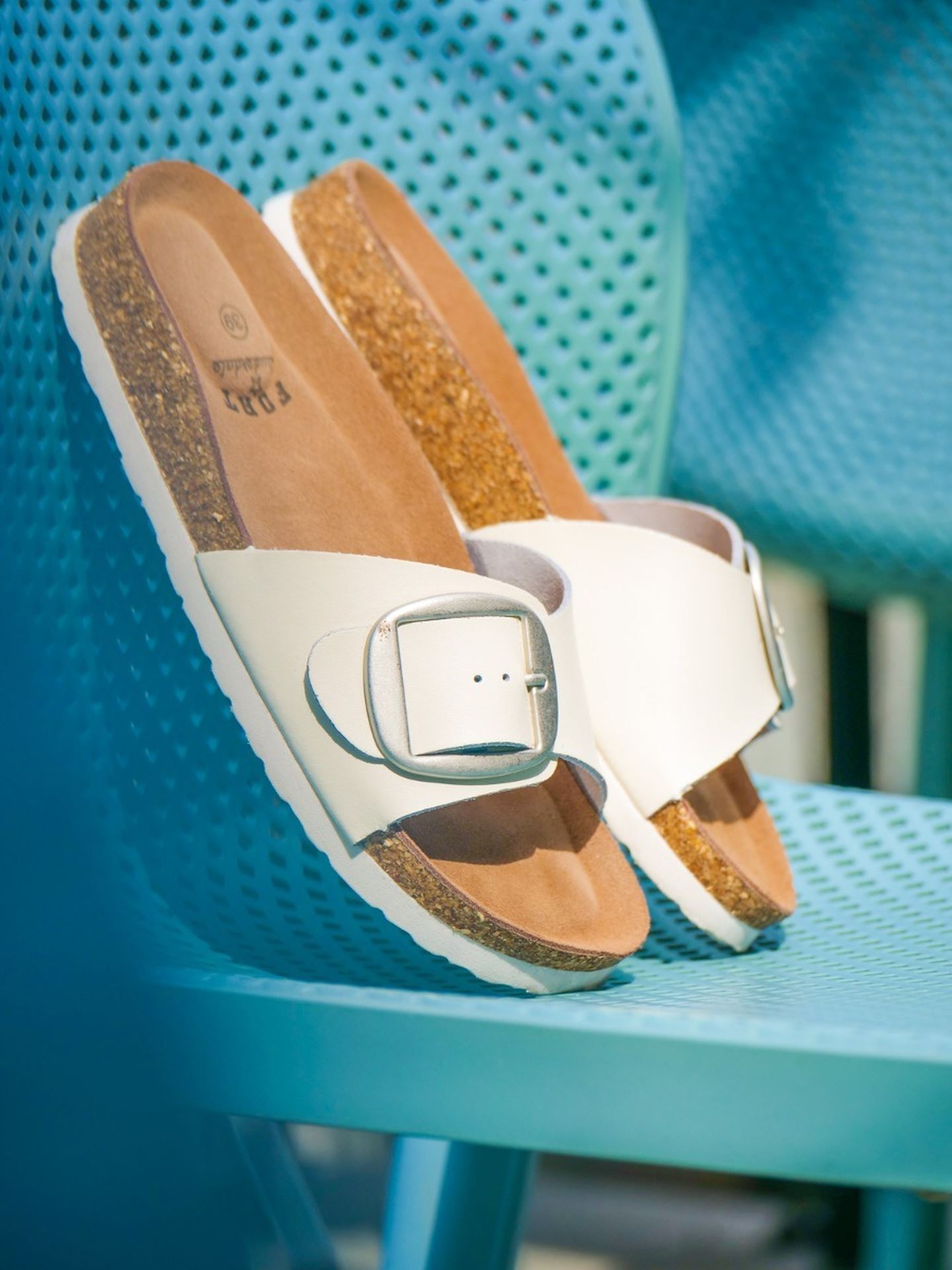 Compta Leather Cork Sandals