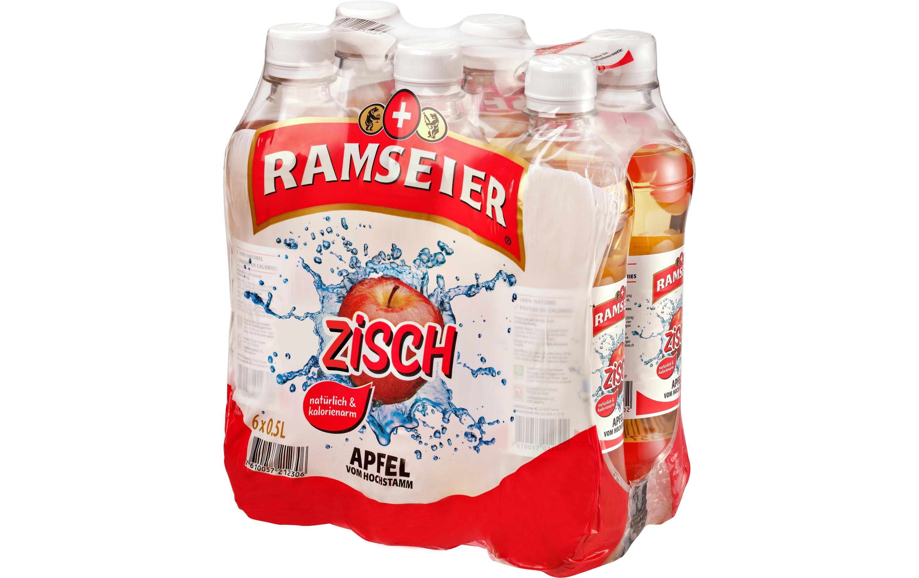 Zisch Apfel vom Hochstamm 6 x 0.5 lPrickelnd-leichtes Erfrischungsgetränk, natürlich und kalorienarm