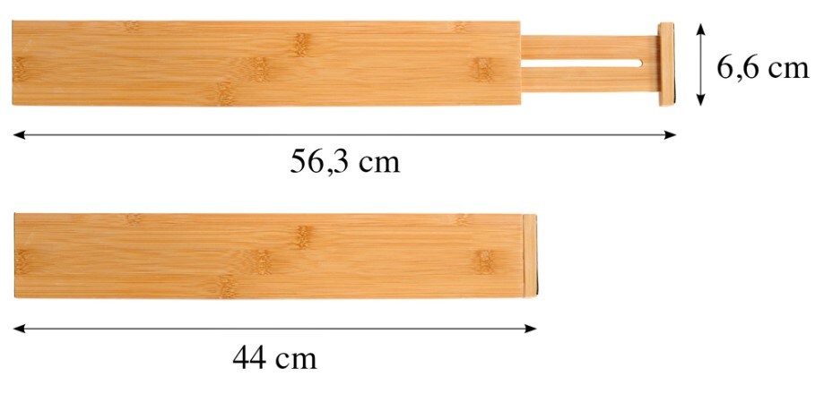 KESPER Schubladentrenner, 4er Pack, Bambus