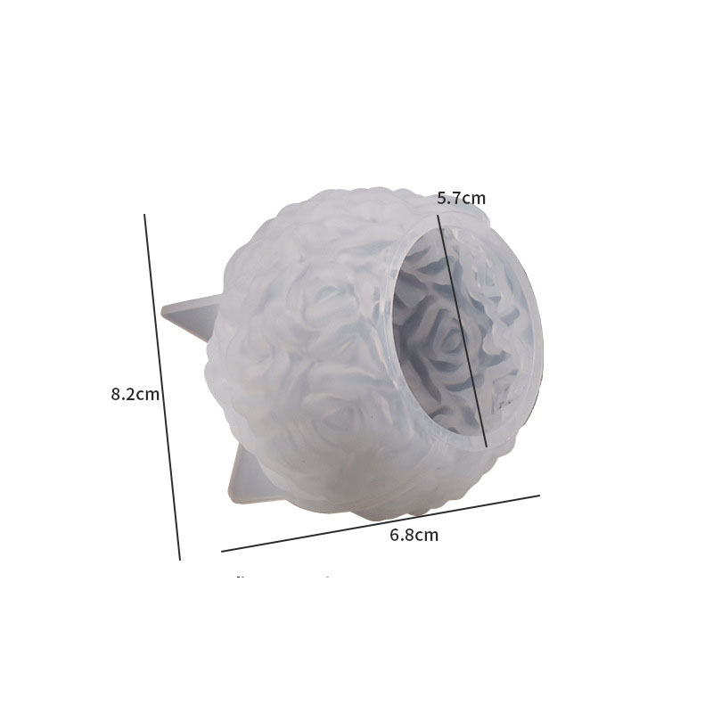 (Ø57mm) Silikon Kugel Form DIY Wachs Kerzen Giessen - Rosen