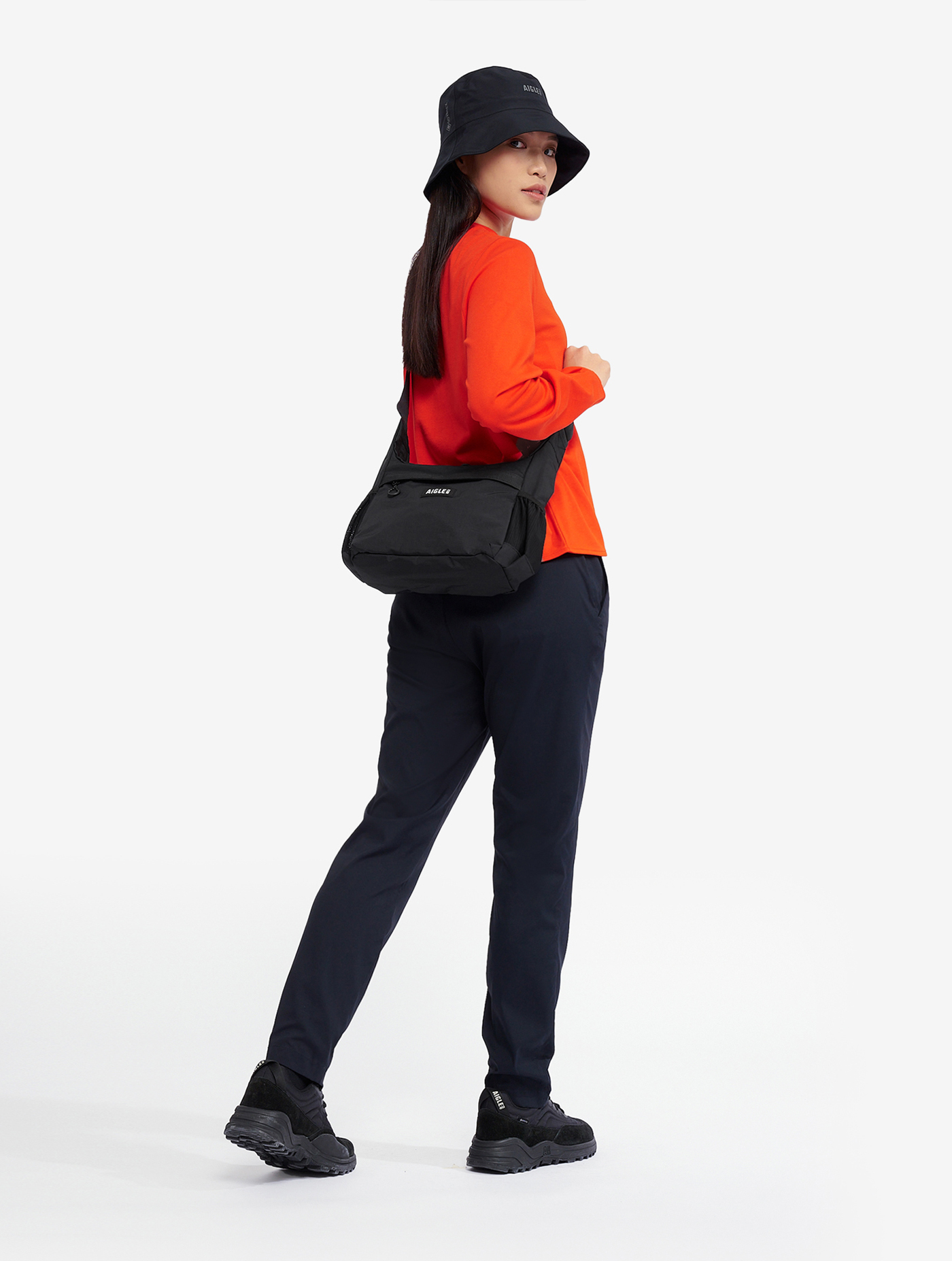 Sac bandoulière déperlant et compactable (7l) NOIR I