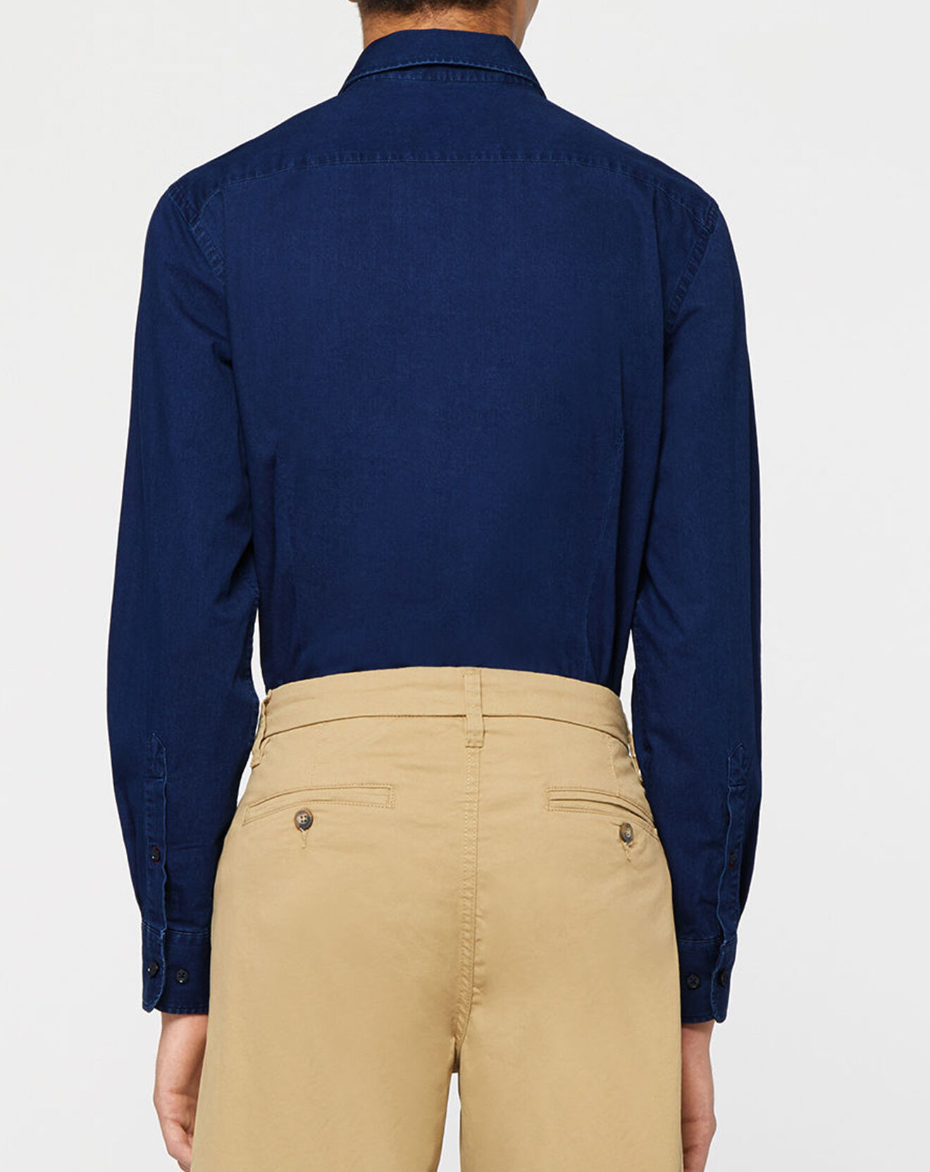Hackett London Chemise Slim fit bleu moyen