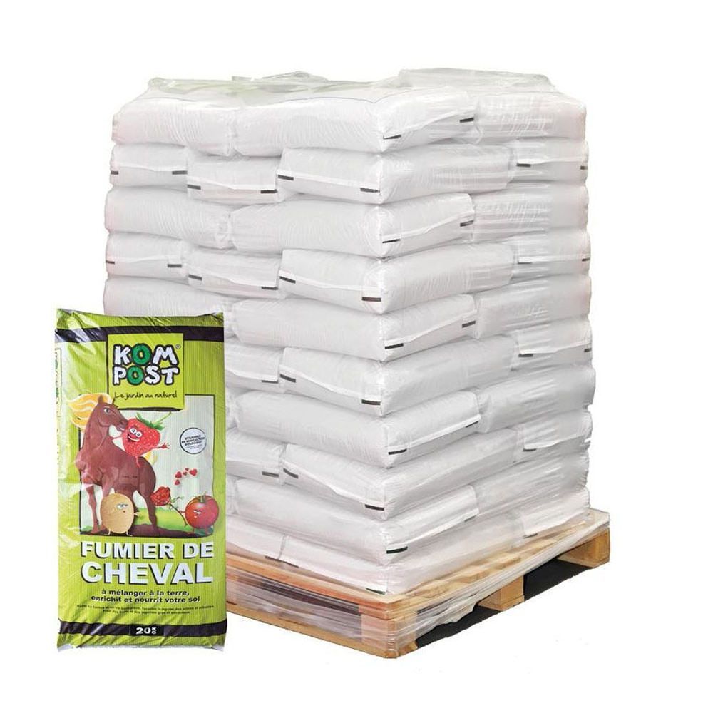 Amendement organique fumier de cheval composté 10 sacs de 20 kg