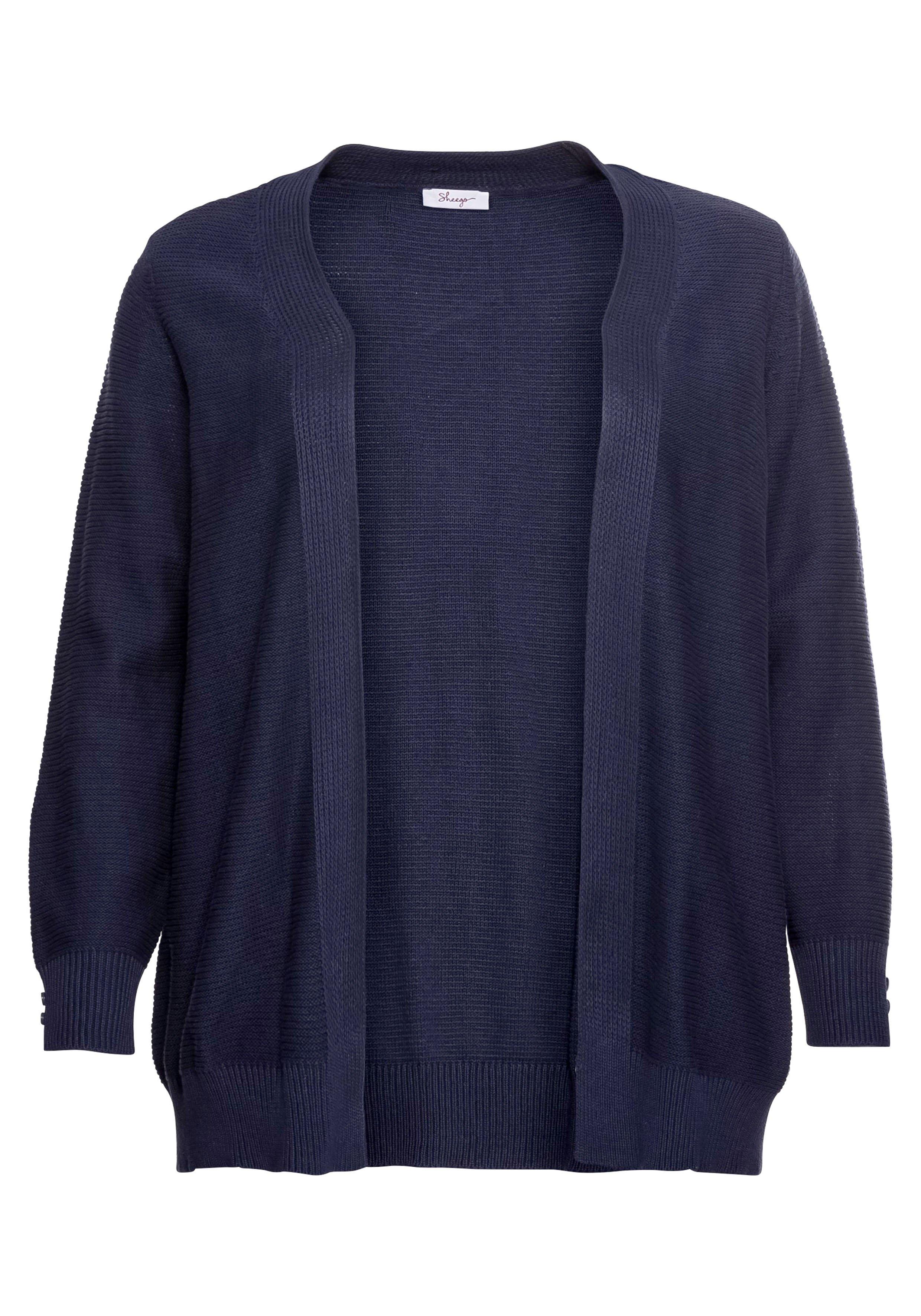 Strickjacke im Linksstrick, offene Form