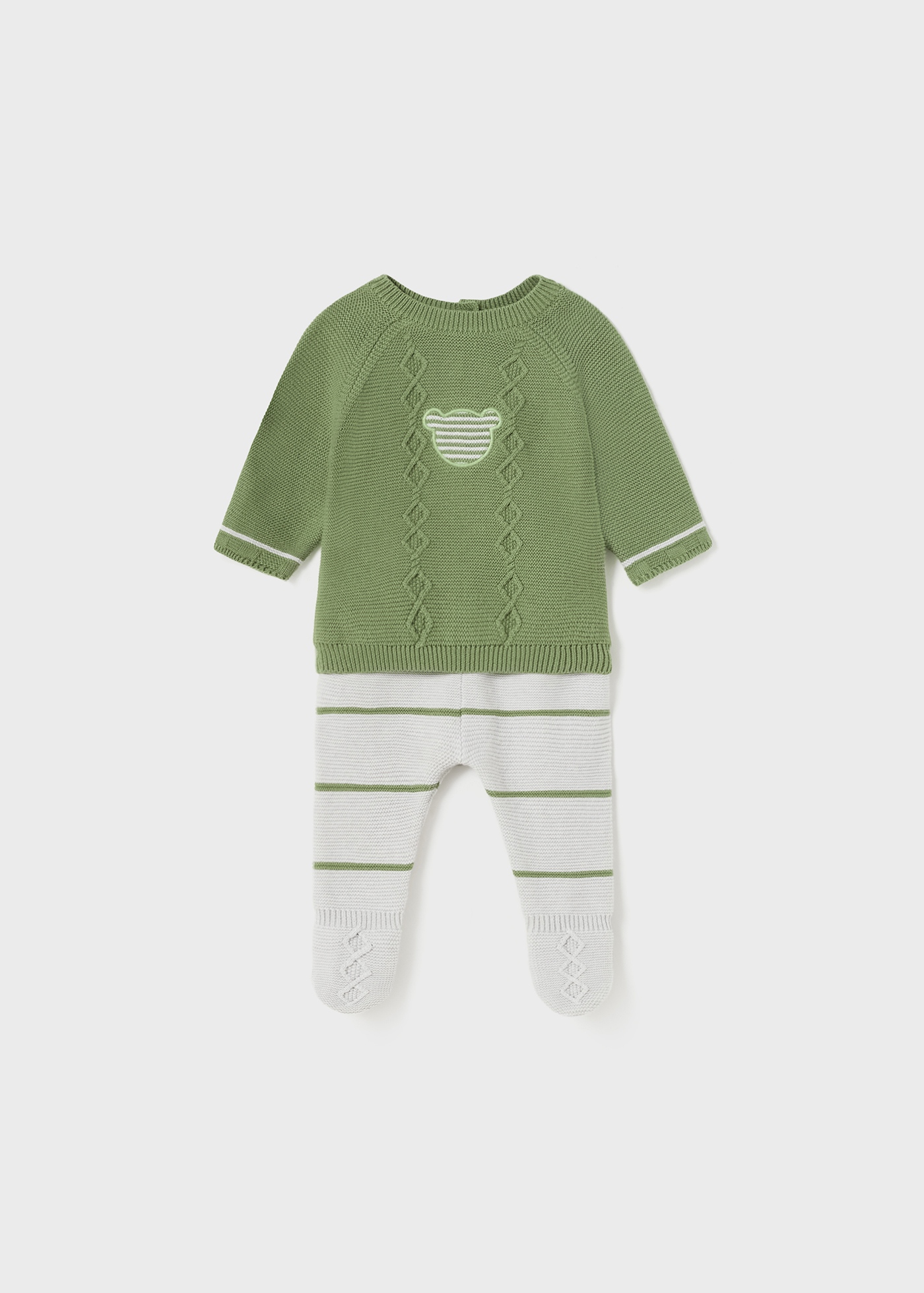 Conjunto de malha de algodão Better Cotton de 2 peças para recém-nascido
