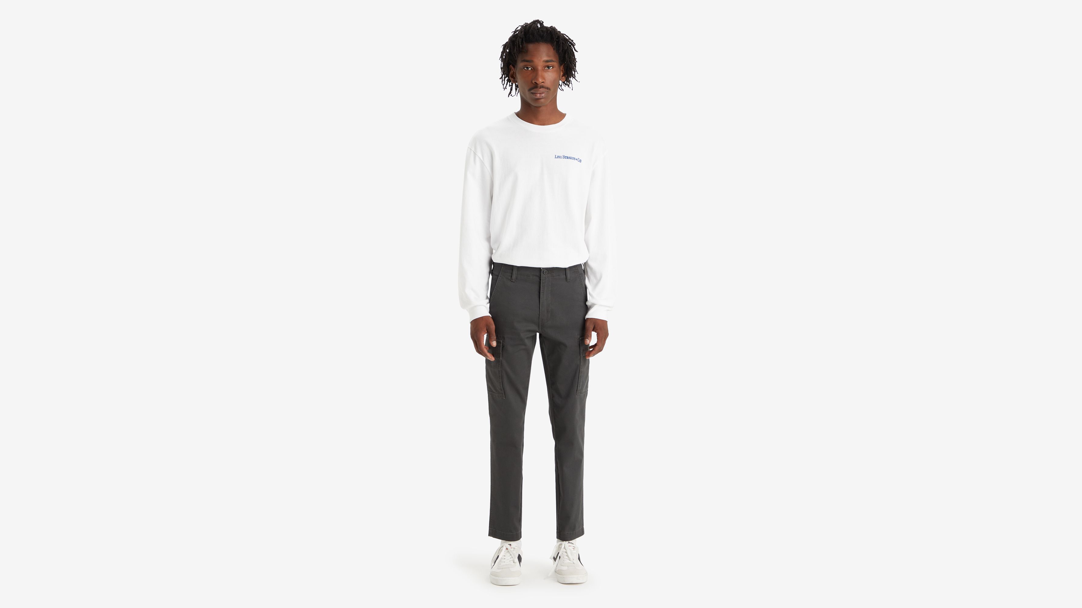 Pantalon XX Cargo slim - Pirate Black Stretch Twill - Noir