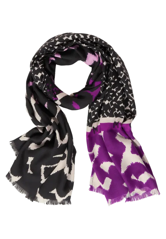 Cosy Print Longschal - deep pure lilac