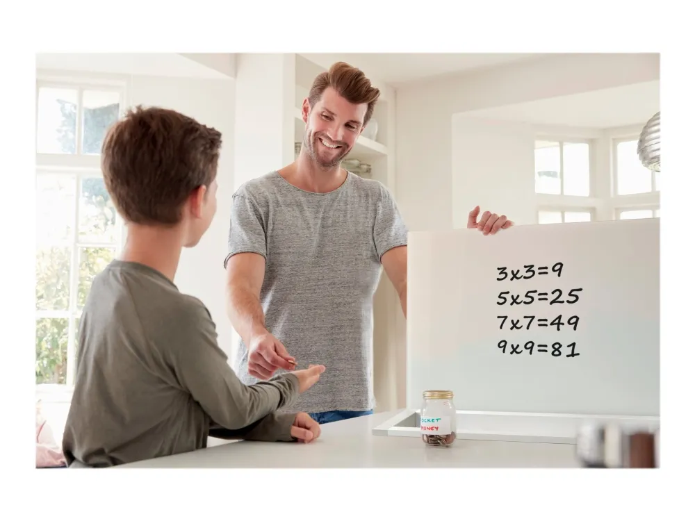 Nobo magnetisk skrivebords whiteboard med glasoverflade 585x447 mm Brilliant hvid