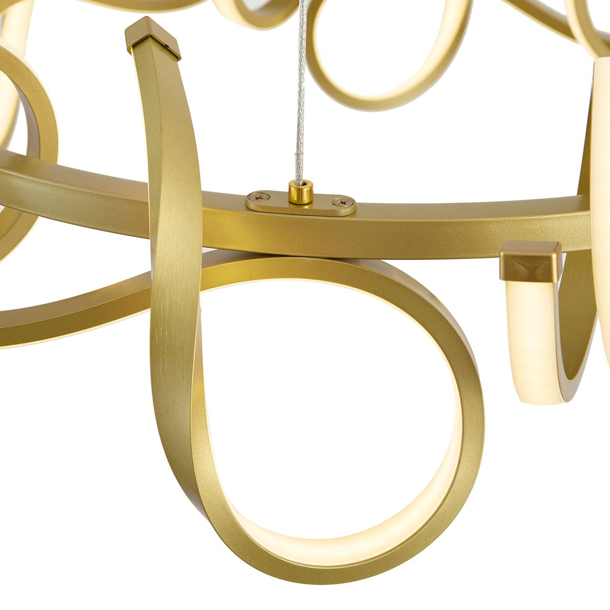 Design hanglamp goud rond 3-staps dimbaar - Krisscross