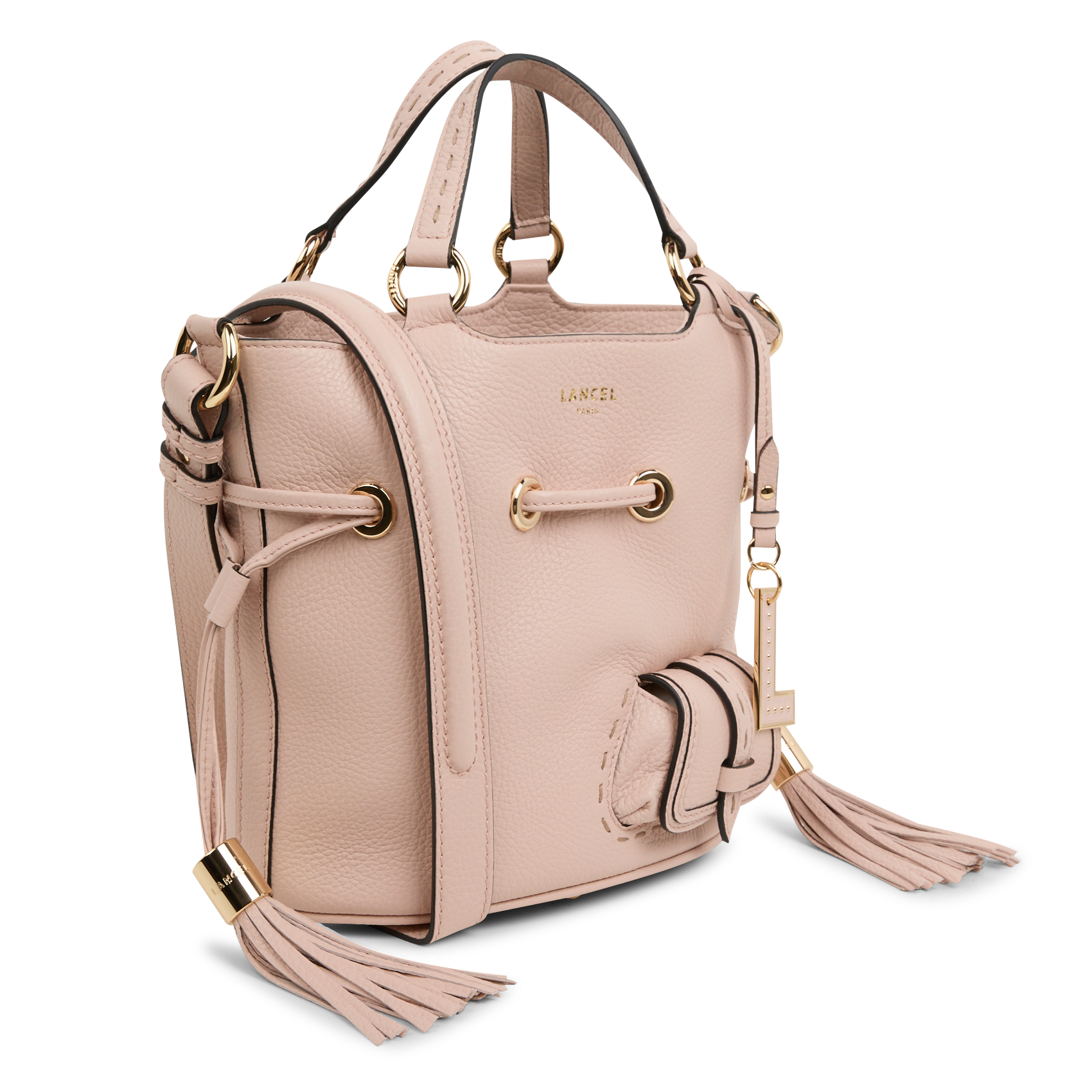 PREMIER FLIRT - Sac seau en cuir grainé | Rose