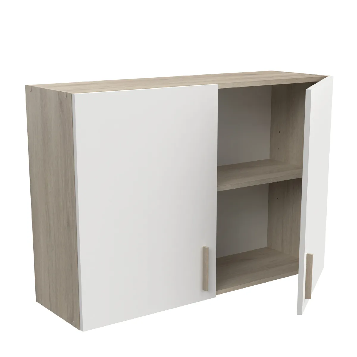 Pegane Meuble Haut de Cuisine - Chêne Kronberg/Blanc