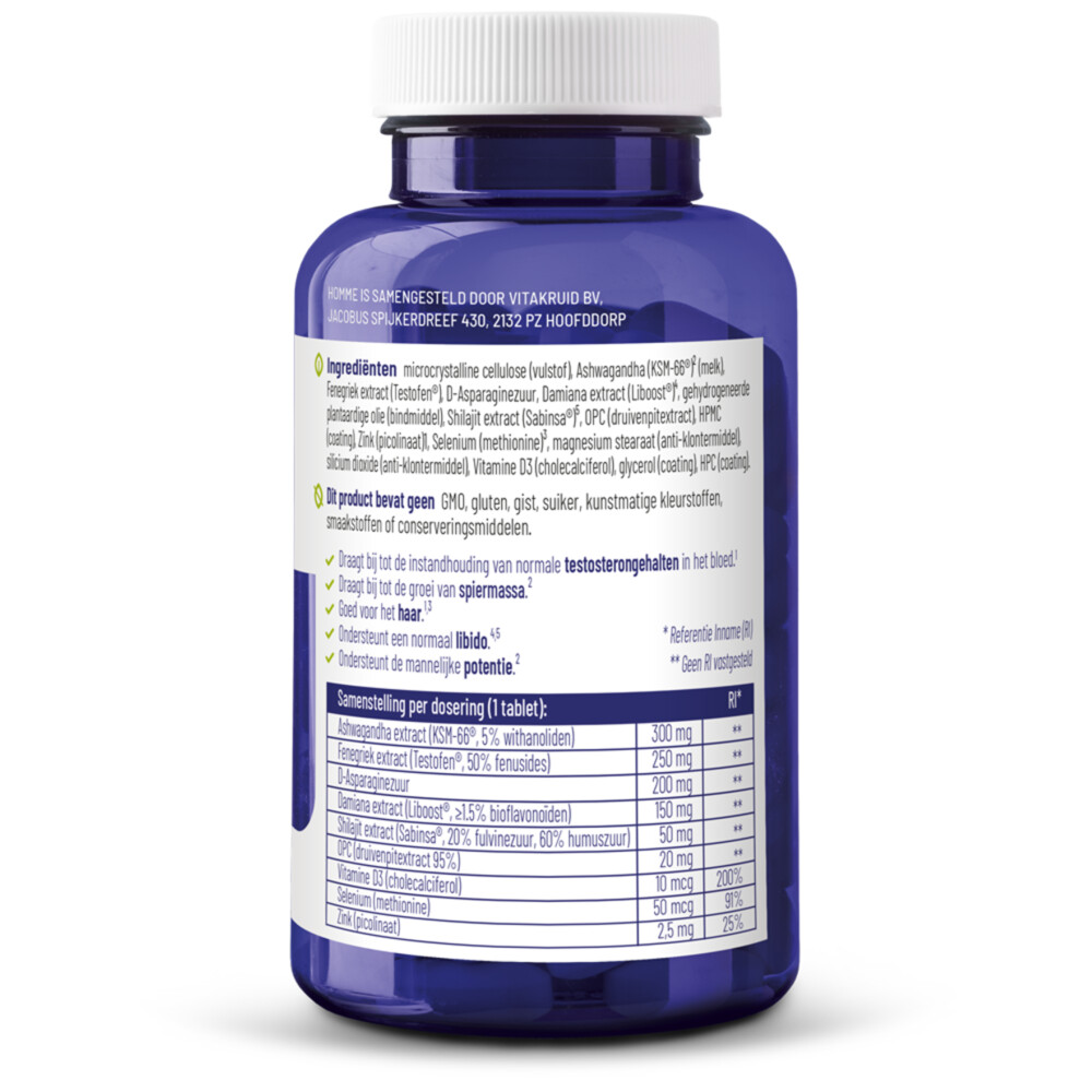 Vitakruid Homme 60 tabletten