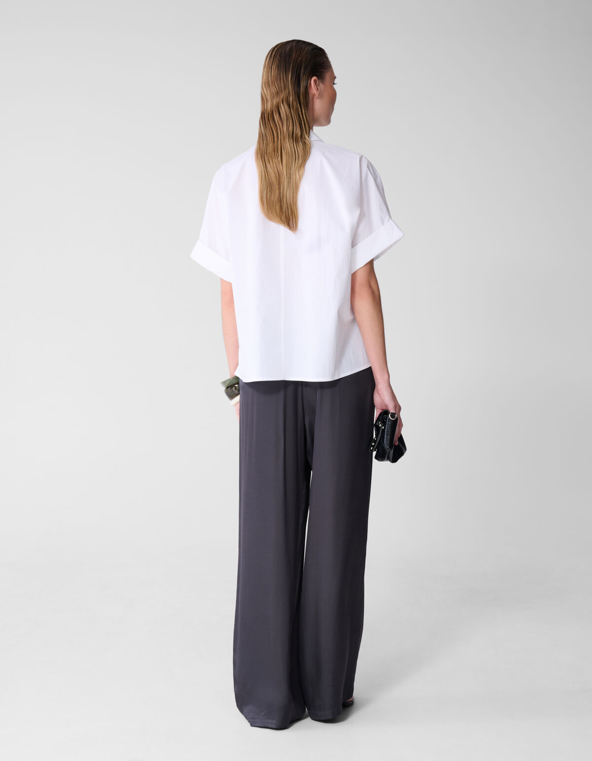 Satijnen Broek Donkergrijs By Lonneke
