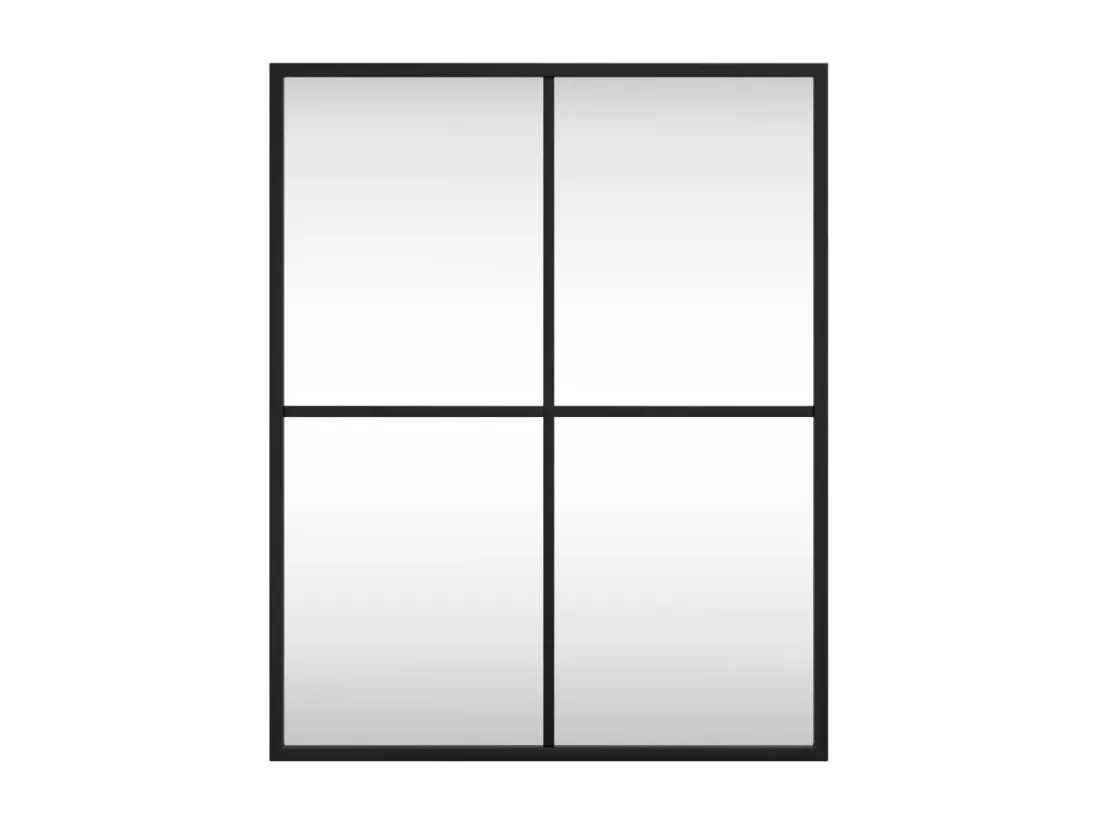 Miroir mural noir 40x50 cm rectangulaire fer