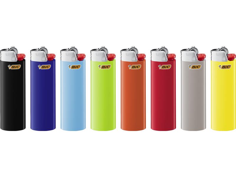 BIC Reibradfeuerzeug J26 Maxi, 6er Pack Feuerzeug-6er-Pack in verschiedenen Farben