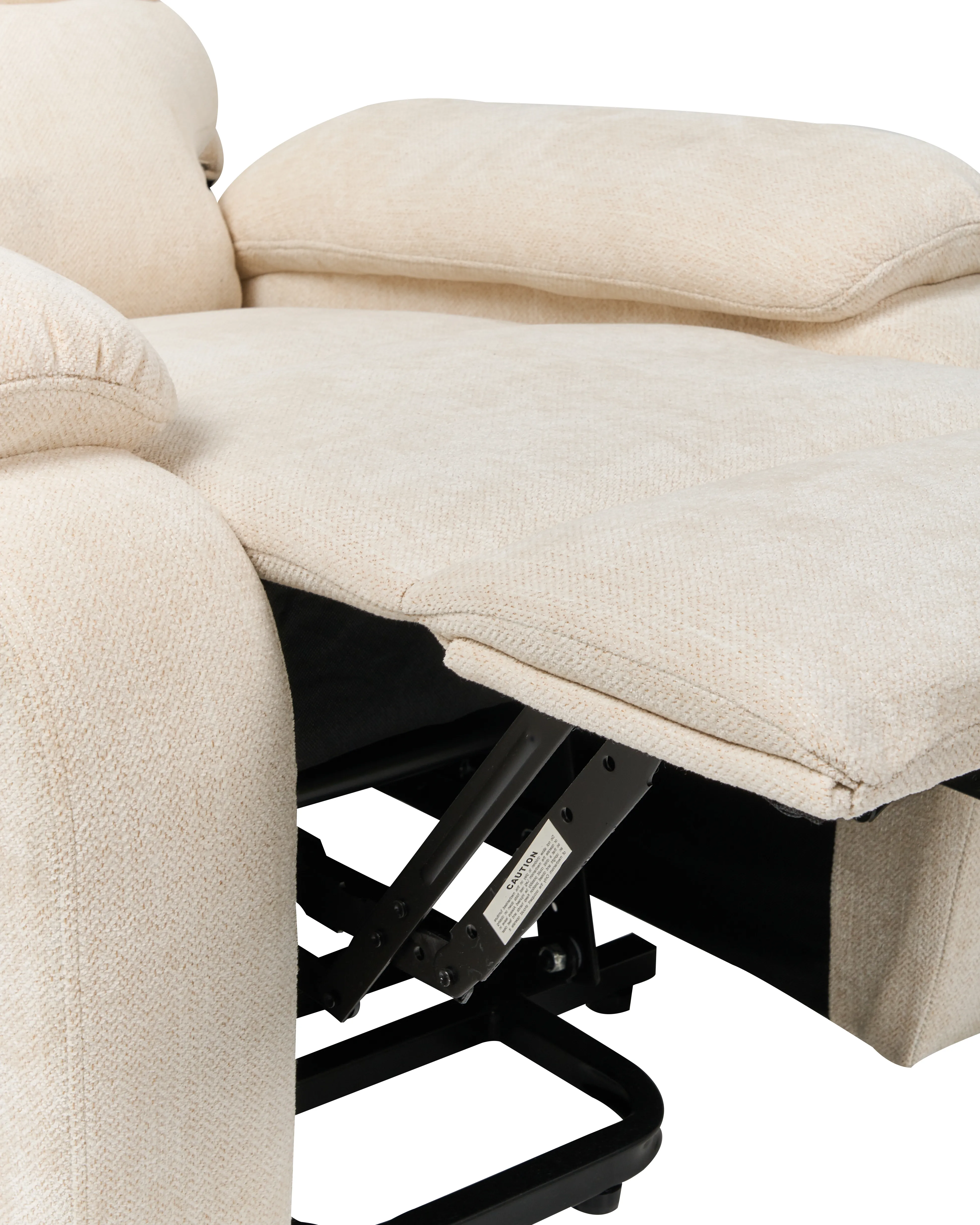 Elektrische relaxfauteuil RISE inclusief voetensteun Stof Lichtbeige