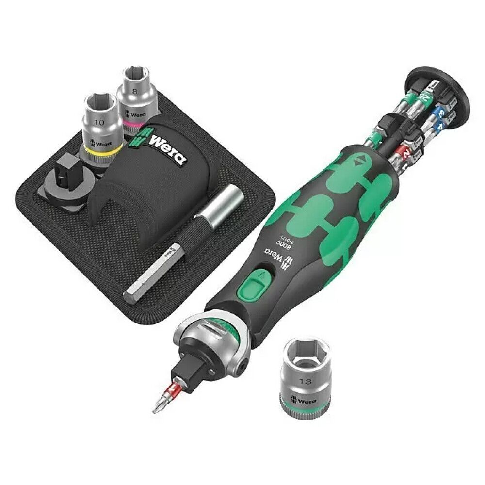 BITSKRUTREKKERSETT WERA ZYKLOP 8009 KOMPAKT 18-DELER
