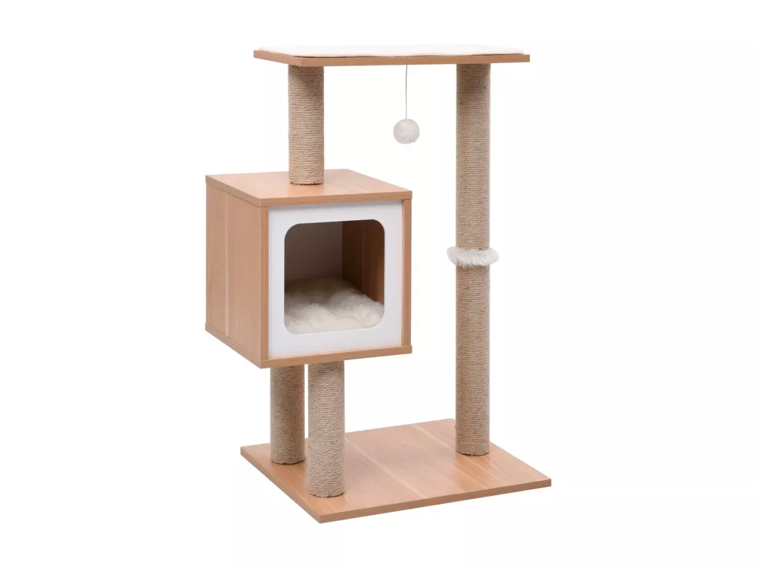 Arbre à chat avec tapis à gratter en sisal 82 cm