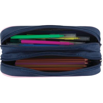 Trousse Lola Espeleta - 2 compartiments - marine - Oberthur