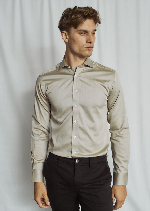 Bruun & Stengade BS Jayson Slim Fit Shirt Light brown