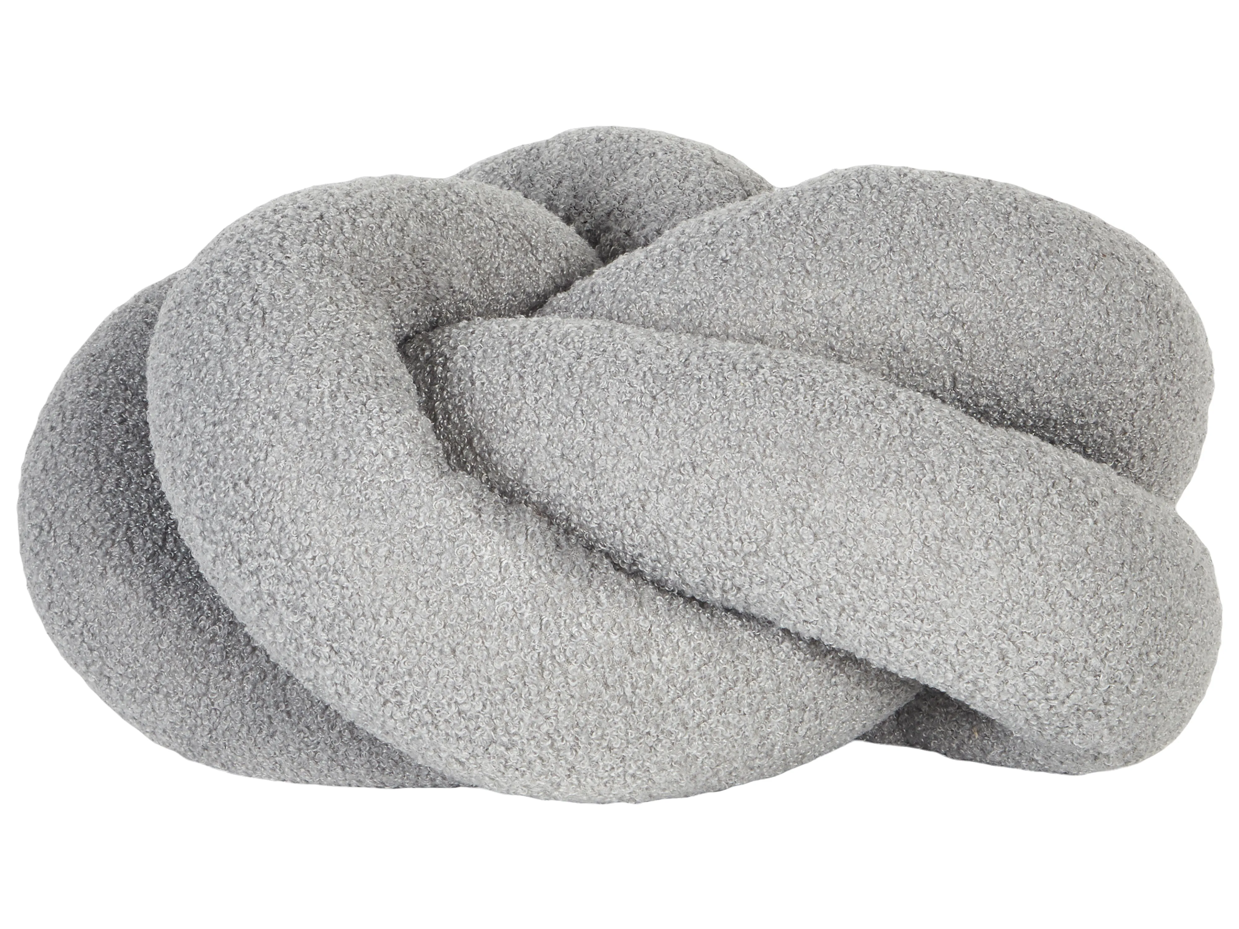 Sierkussen ANGELONIA Bouclé 45 x 45 cm Grijs effen