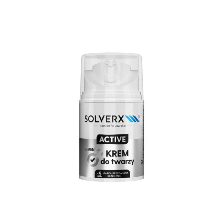 Solverx for Men Active Gezichtscreme voor mannen met huidstimulerende werking 50 ml