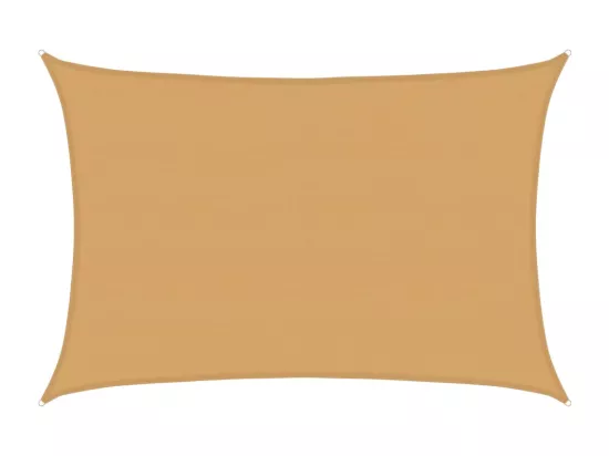 Voile d'ombrage 160 g/m² rectangulaire sable 5x7 m PEHD