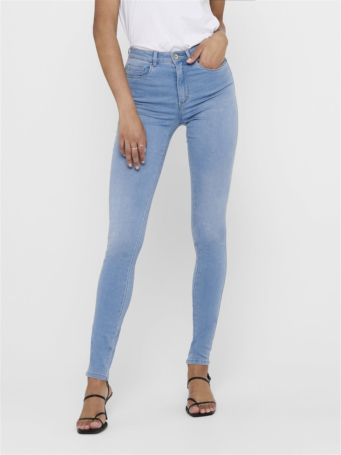 ONLROYAL Hohe Taille Skinny Fit Jeans Light Blue Denim