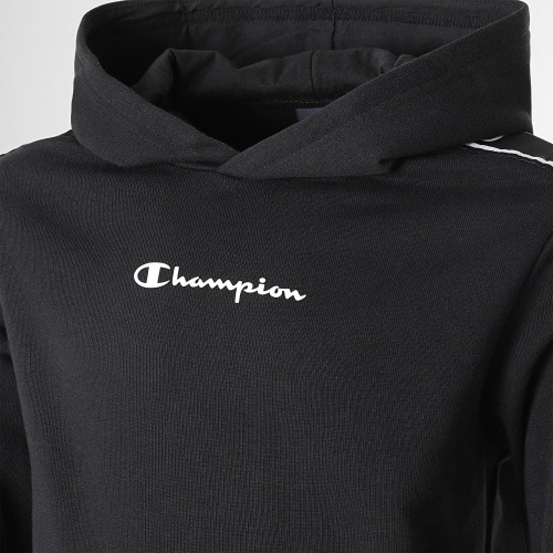Sweat Capuche A Bandes Enfant 306320 Noir