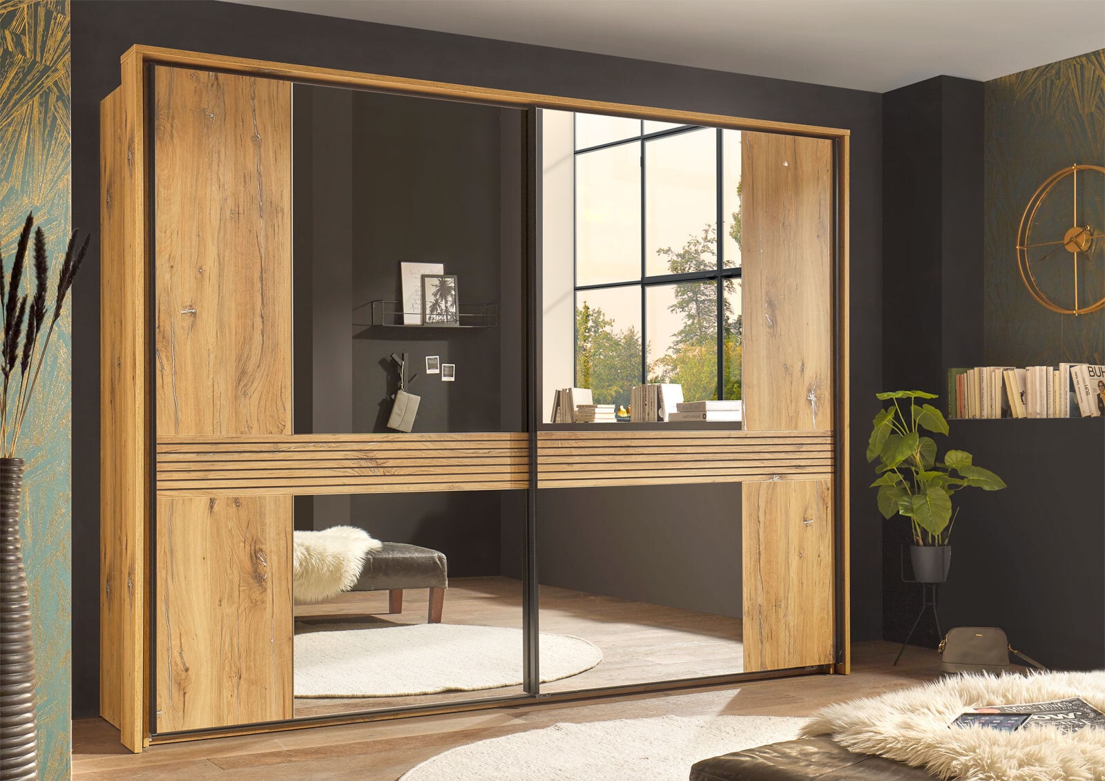 Schwebetürenschrank TRATTINO braun