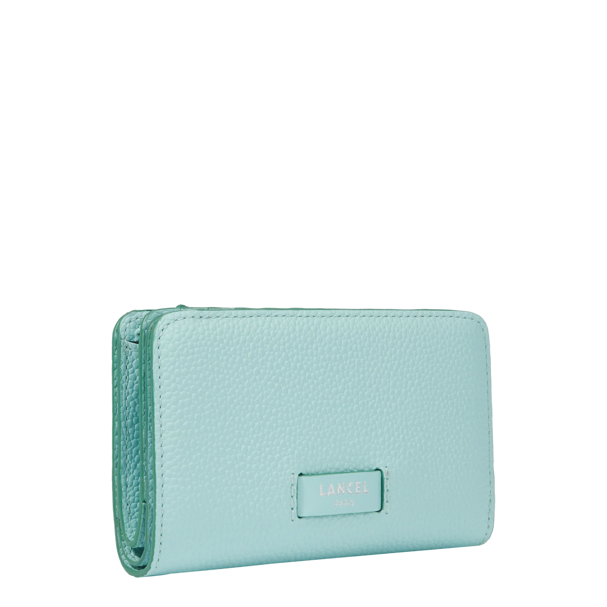 Zipped rectangular compact wallet Ninon de Lancel-Menthe/Emeraude