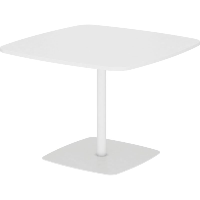 Table de restauration L 100 x P 100 piétement centré 4 personnes Blanc ARTI