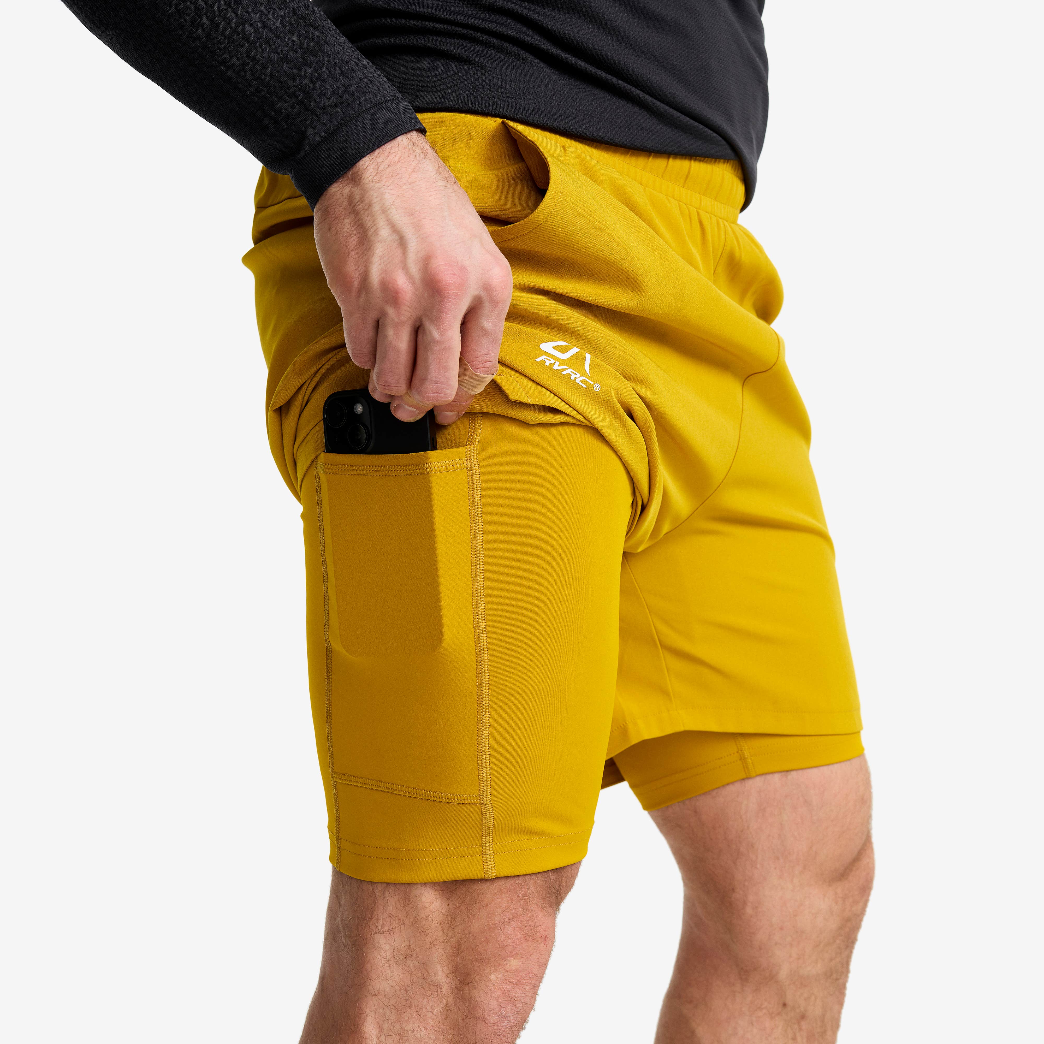 Rise 2-in-1 Shorts Herre Golden Palm