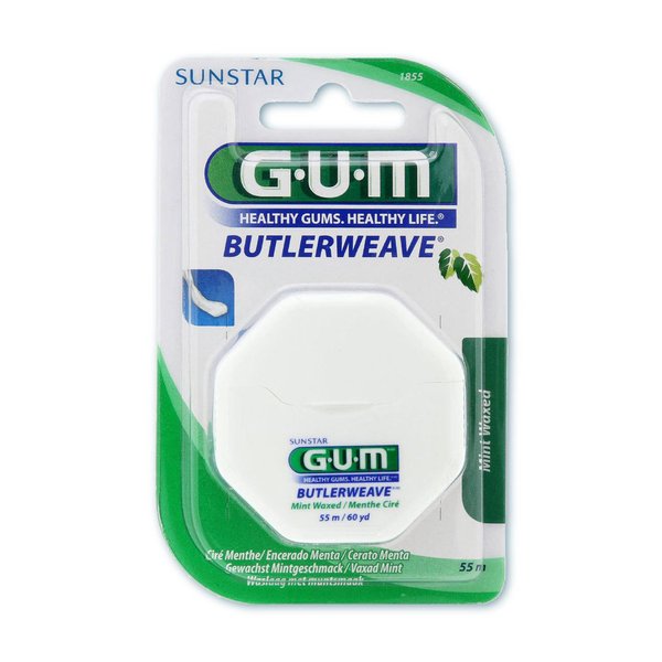 GUM® Butlerweave Zahnseide mint gewachst (55 m)